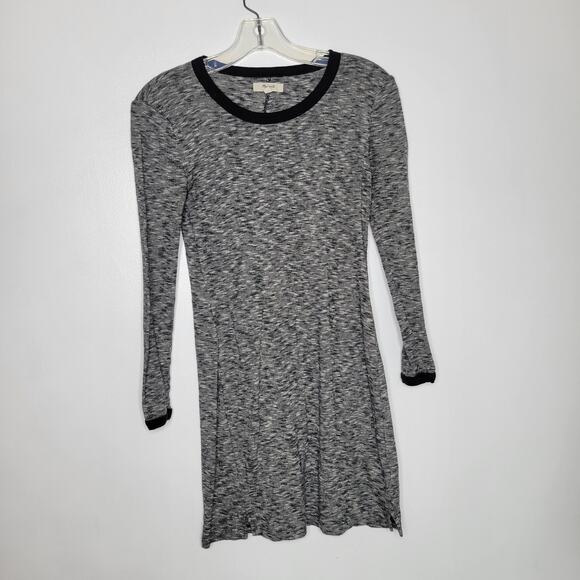 Madewell Space Dye Dress Sheath Long Sleeve Cotton Casual Lightweight Women XS - Picture 9 of 11